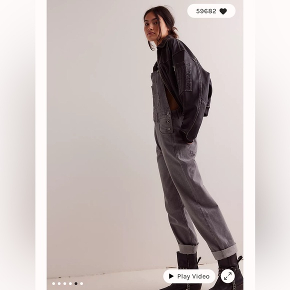 FREE PEOPLE We The Free Ziggy Denim Overalls NWOT - Picture 7 of 8